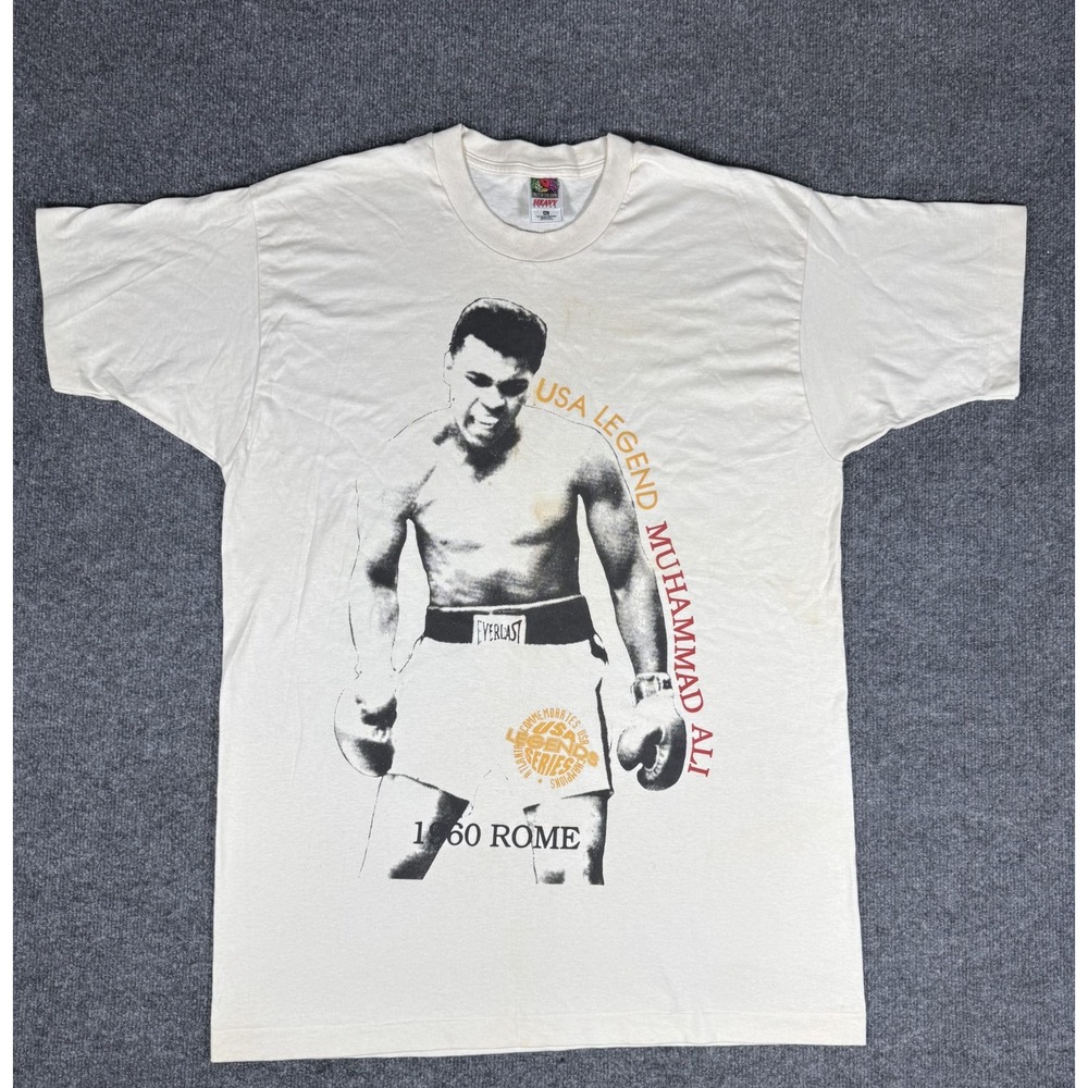Vintage Muhammad Ali Mens Shirt‎ Extra Large Single Stitch Legends Series USA